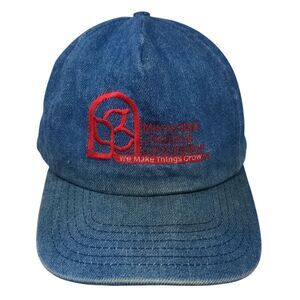 Vintage Mississippi Chemical Corporation Denim Snapback Hat Distressed Made USA